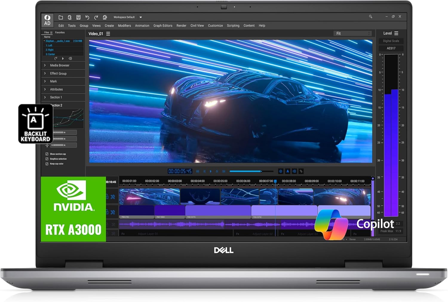 Dell Precision 7670, i7-12850HX, 64GB, A3000
