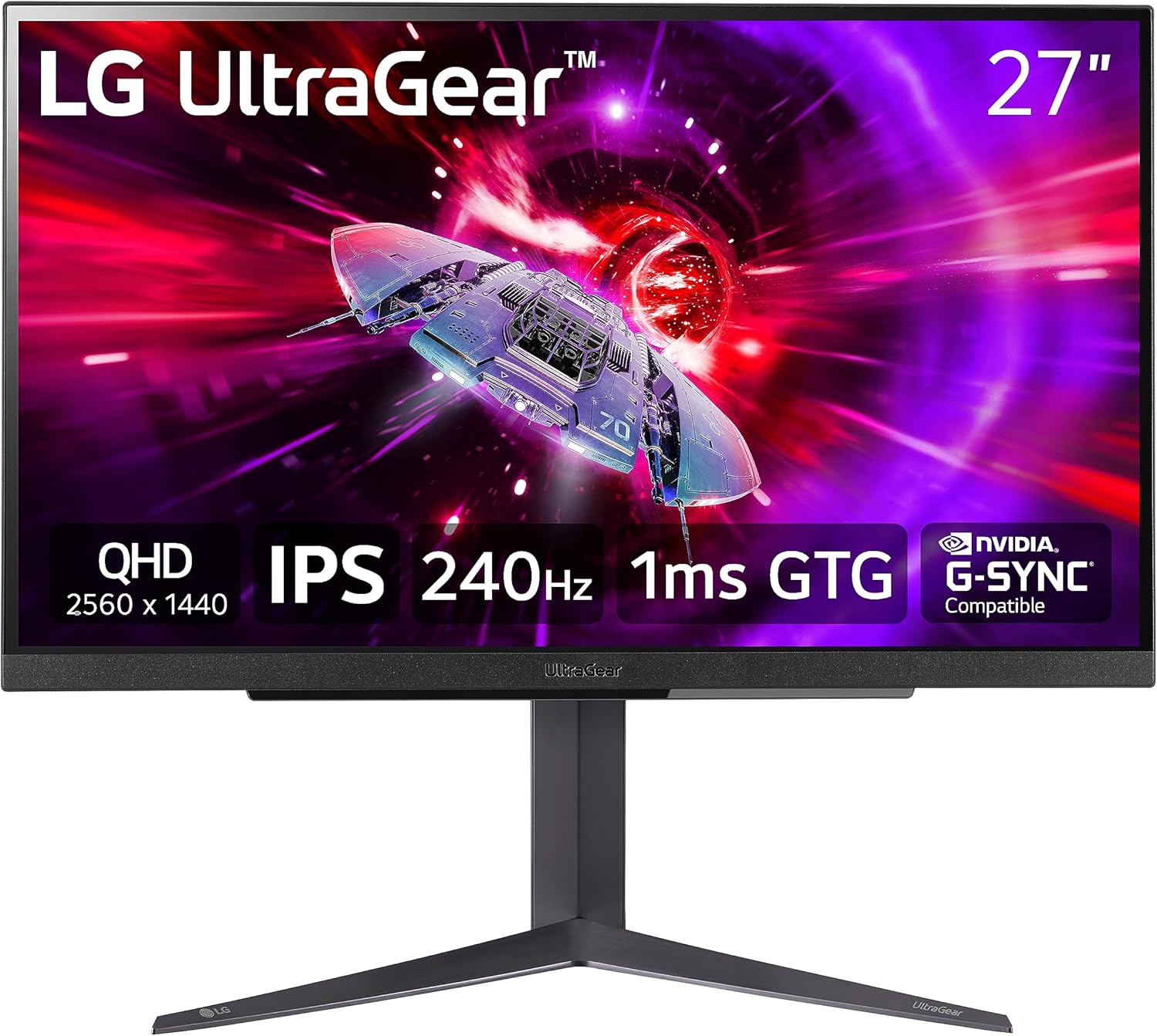 LG 27" UltraGear QHD 240Hz Gaming Monitor