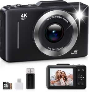 FHD 1080P Kids Camera, 32GB Card