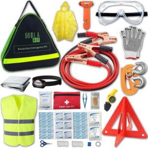 HolaKit 55-Piece Car Emergency Kit