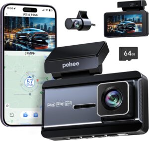 Pelsee P3 4K+1080P Dual Dash Cam