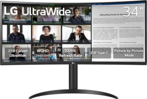 LG 34WR55QK-B 34" UltraWide Curved Monitor