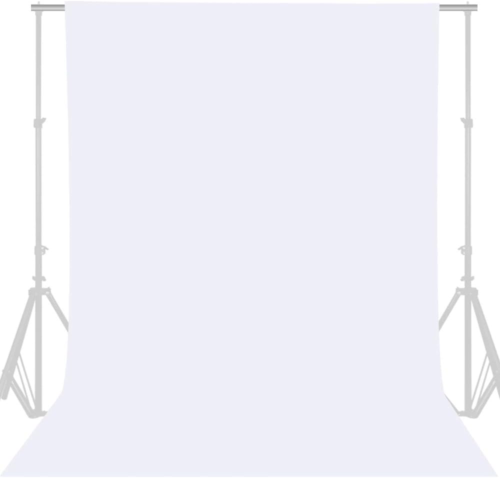 GFCC 8x10 FT White Photography Backdrop for Photo Booth, Photoshoot, Video Recording, and Parties