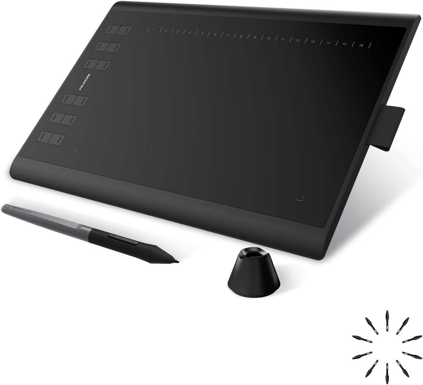 HUION Inspiroy H1060P Digital Art Tablet - 10x6.25 Inch, 8192 Pressure Sensitivity, Battery
