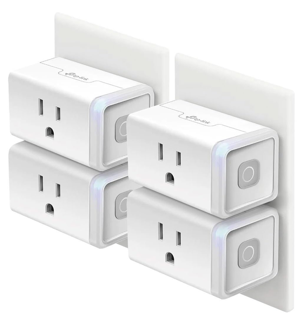 Kasa Smart Plug HS103P4 4-Pack White - 15A UL Certified Wi