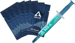 ARCTIC MX-6 Thermal Paste (4g incl. MX Cleaner) - Ultimate Performance for CPU, Consoles, Graphics Cards, Laptops - High Thermal Conductivity, Long Durability, Non