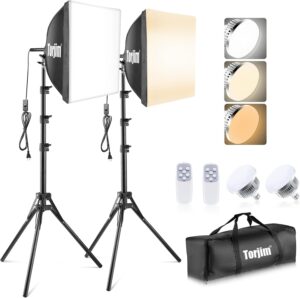 Torjim 16x16 Professional Softbox Photography Lighting Kit with 85W 3000