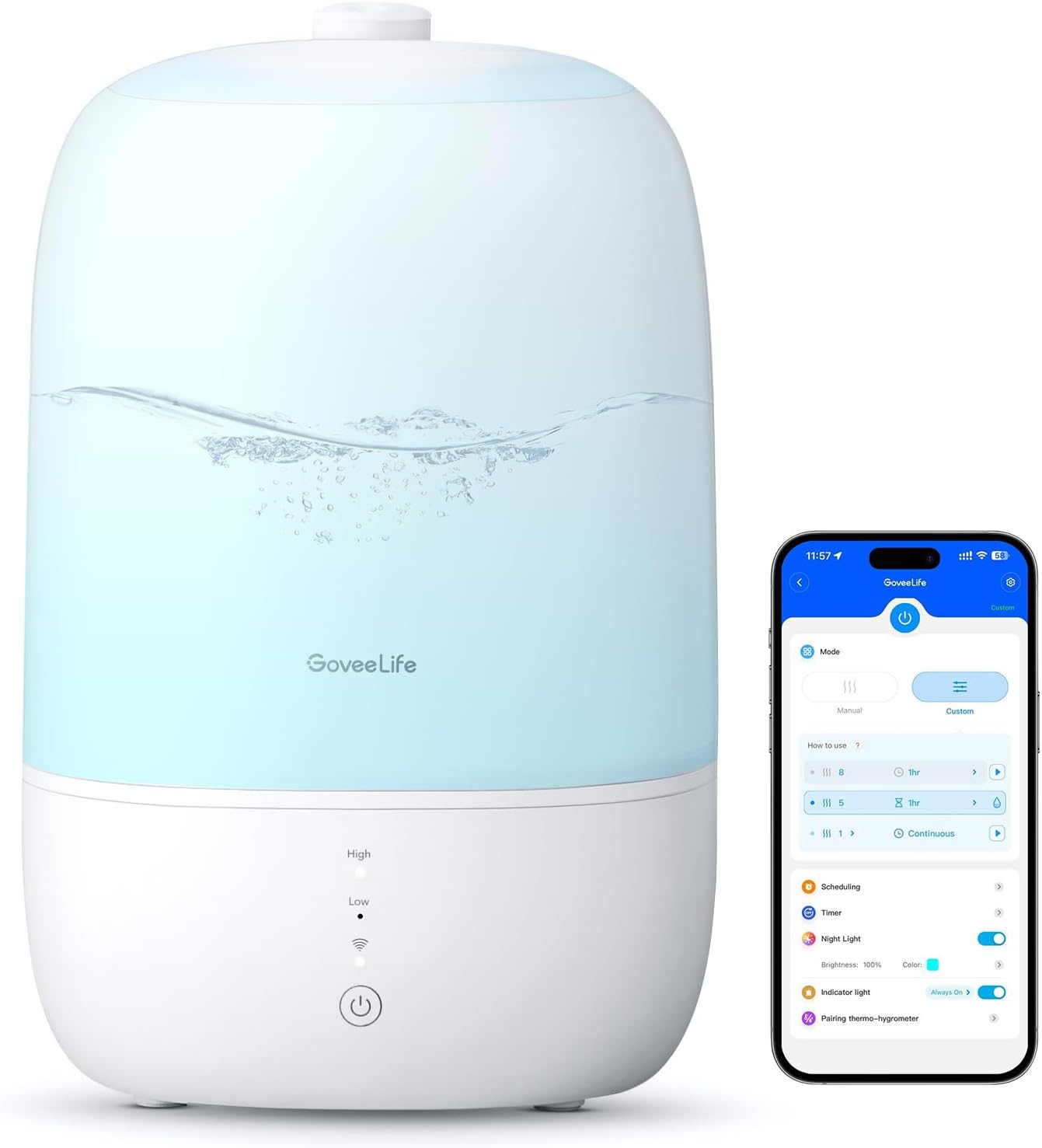 GoveeLife Smart Humidifier for Bedroom
