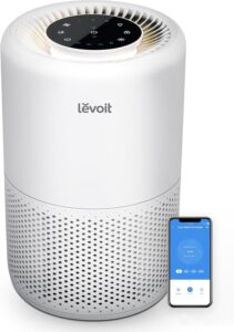 LEVOIT Air Purifier for Home Bedroom Dorm Room, Smart WiFi Alexa Control, AHAM VERIFIDE, 3-in-1 Filter with HEPA Sleep Mode for Allergens, Pollutants, Smoke, Dust, Core 200S-P, White
