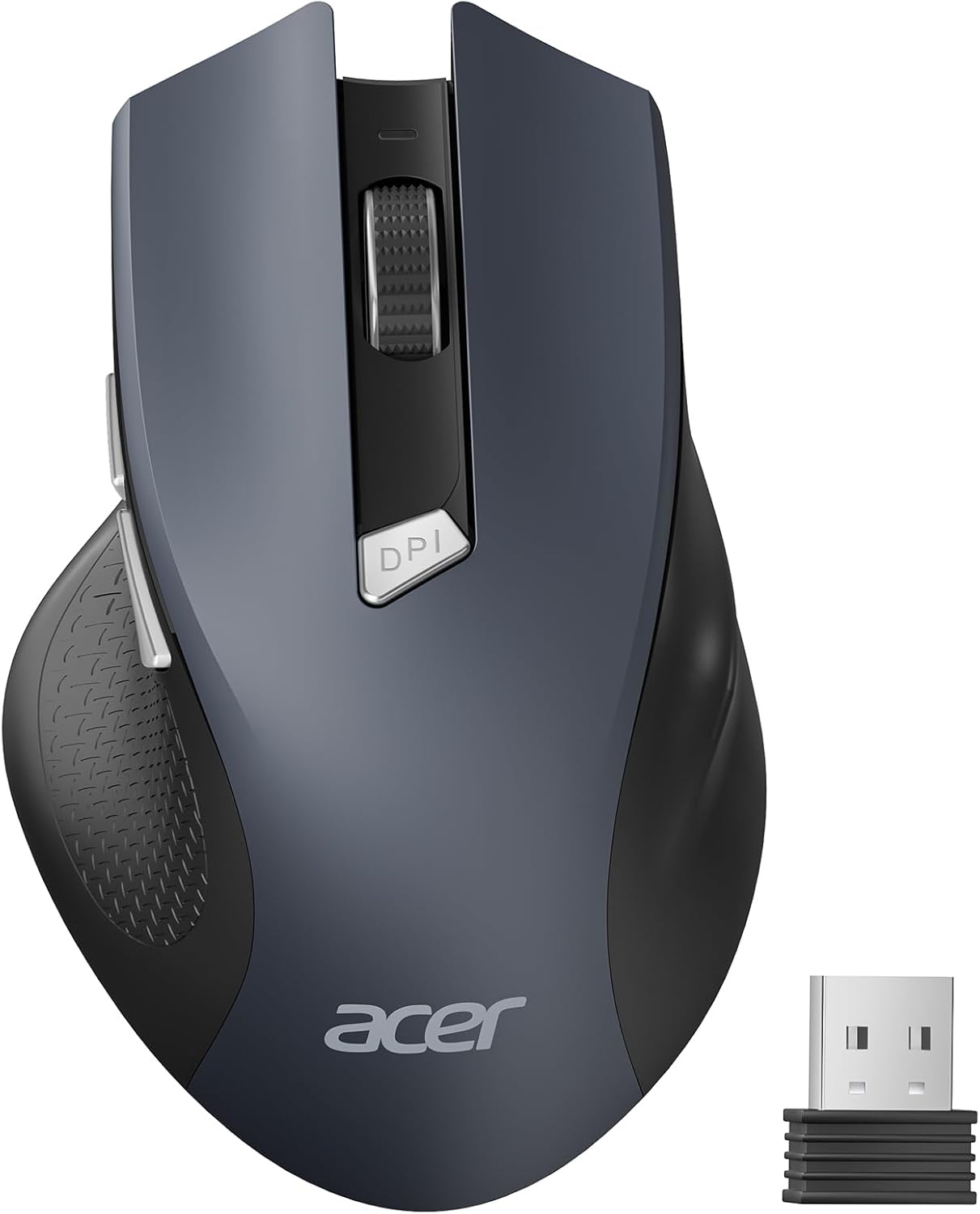 Acer 2.4GHz Wireless Mouse with 3 Adjustable DPI, 6 Buttons, USB-A Receiver for Medium to Large Hands