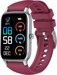 Fitness Activity Tracker for Women & Men, Smart Watch Compatible with iPhone Android, IP68 Waterproof Step Counter