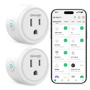 GHome WiFi Smart Plug for Alexa & Google Home | App Remote Control | No Hub Required | ETL FCC Listed