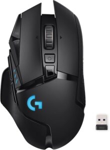 Logitech G502 Lightspeed Wireless Gaming Mouse - HERO 25K Sensor, PowerPlay, Tunable Weights, Lightsync RGB
