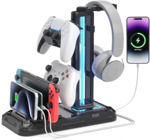 KDD Gaming Headset Stand with Charging Station