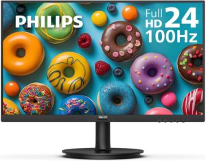 Philips 24-Inch Frameless Full HD 100Hz Monitor with Eye Care, VESA Mount, HDMI & VGA, 4