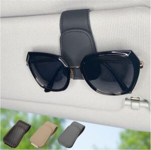 Magnetic Leather Sunglass Holder for Car Visor