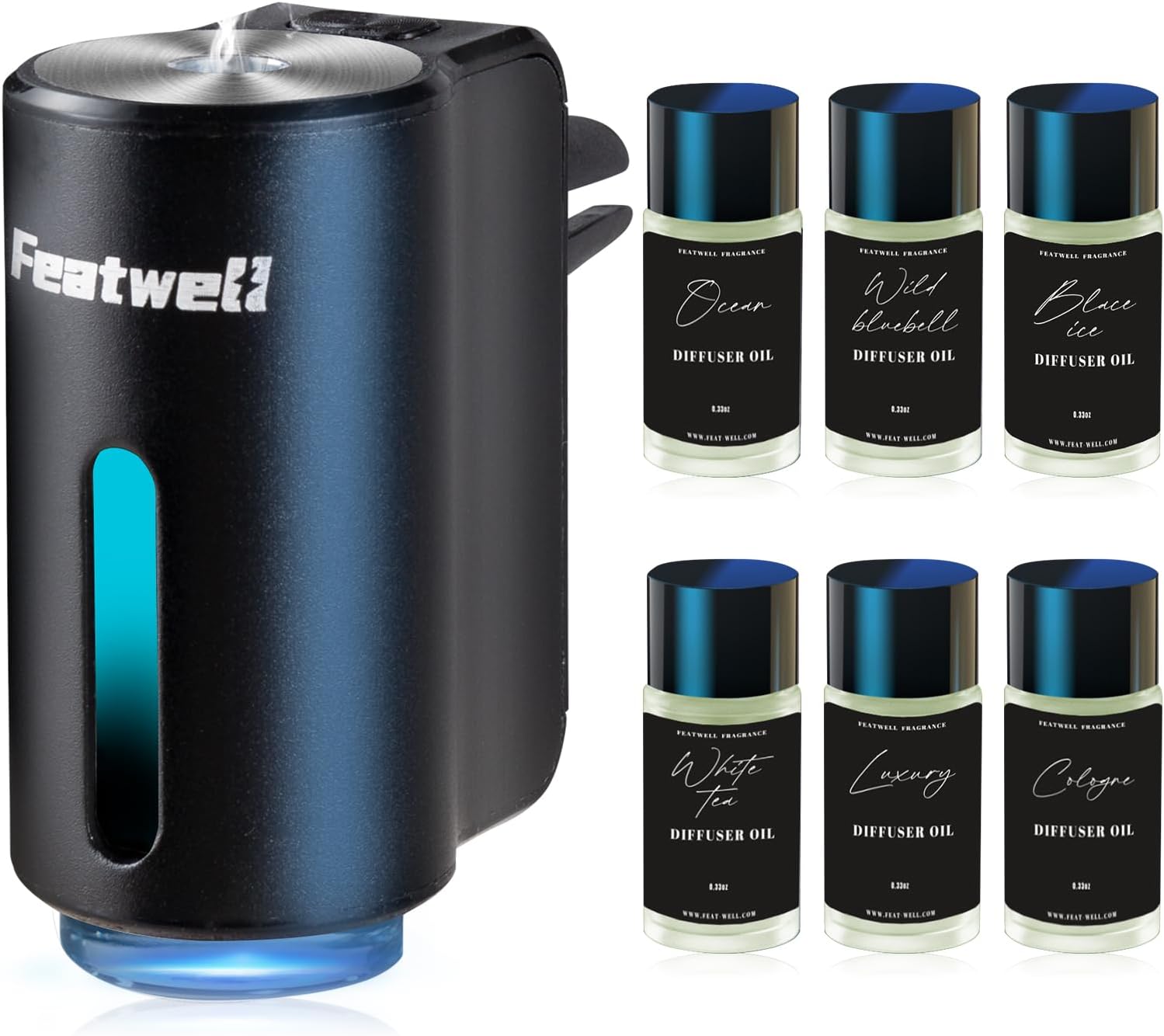 Featwell Rechargeable Car Air Freshener with Three Adjustable Modes