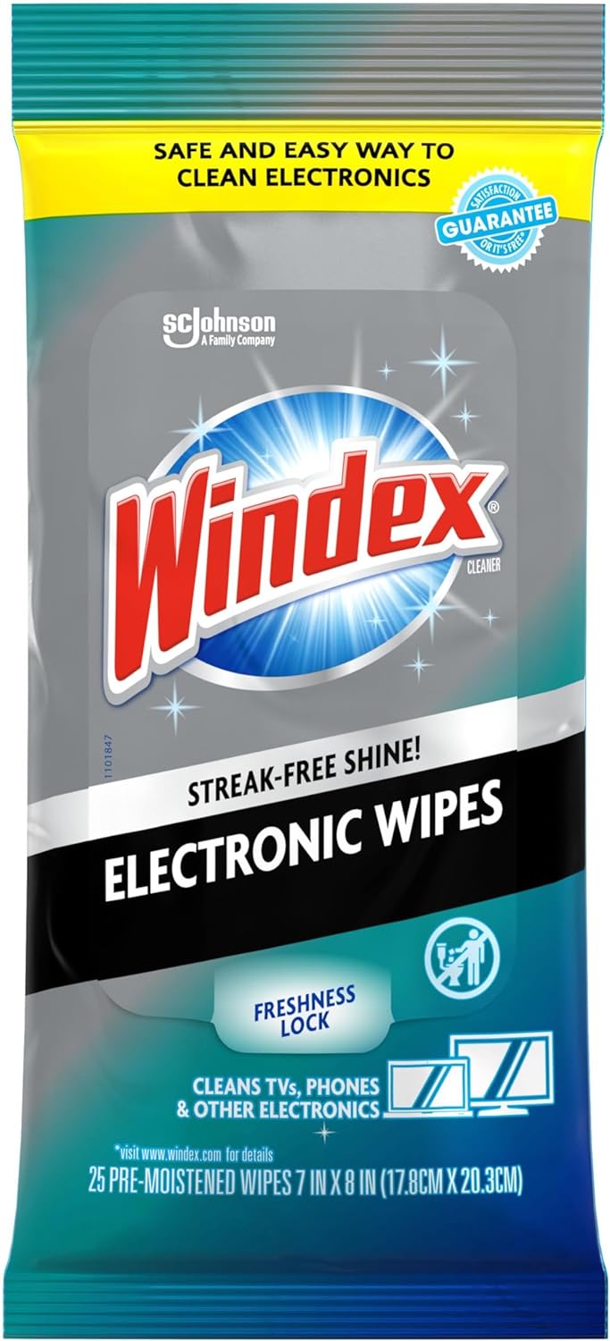 Windex Electronic Screen Wipes for TVs, Phones, Electronics - Pre