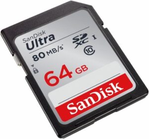 SanDisk Ultra 64GB SDXC UHS-I Class 10 Memory Card up to 80MB/s SDSDUNC-064G