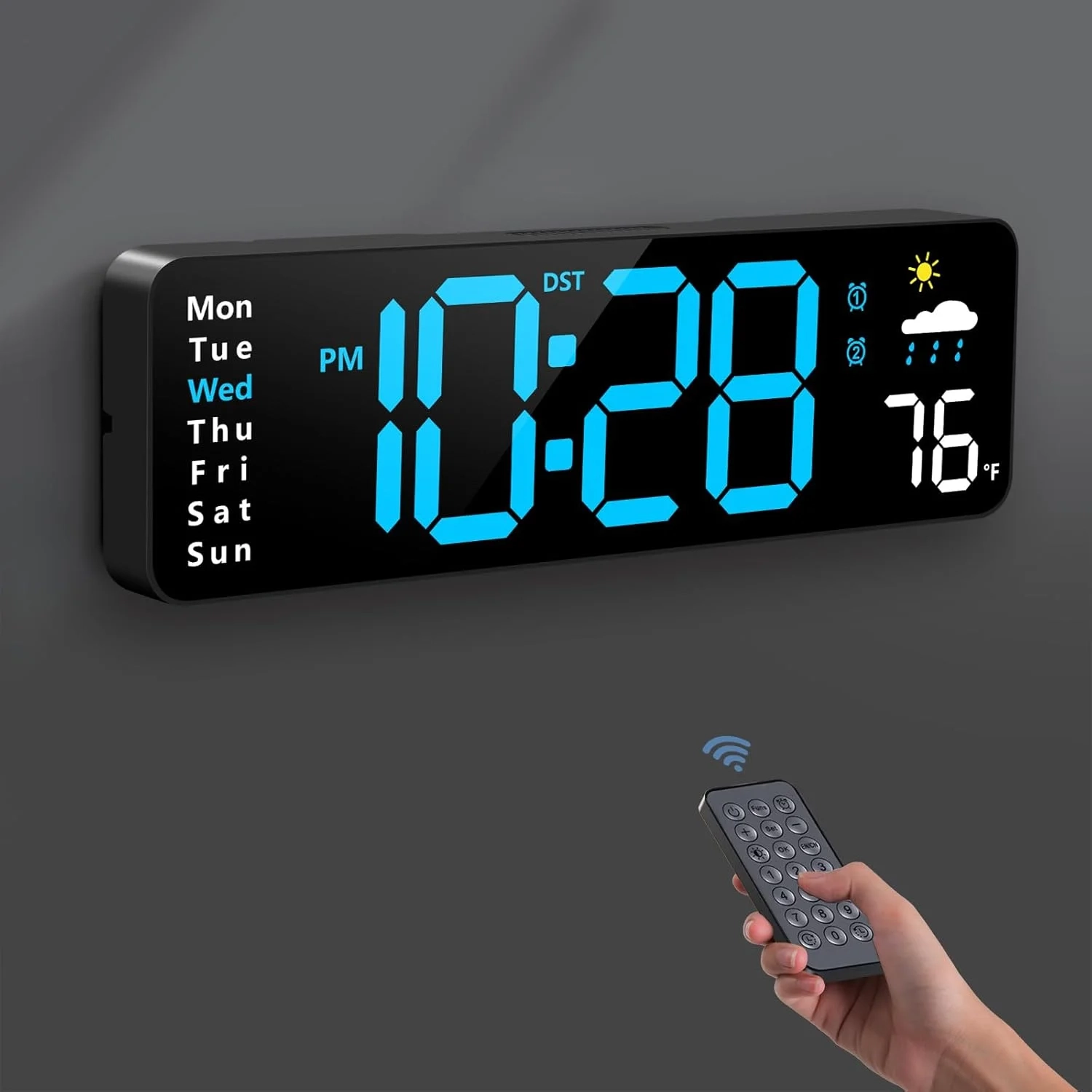 Best Digital Wall Clock with Remote & Large LED Display