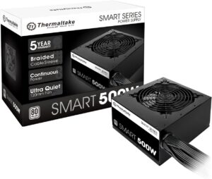 Thermaltake Smart 500W 80+ White Power Supply | 120mm Quiet Fan
