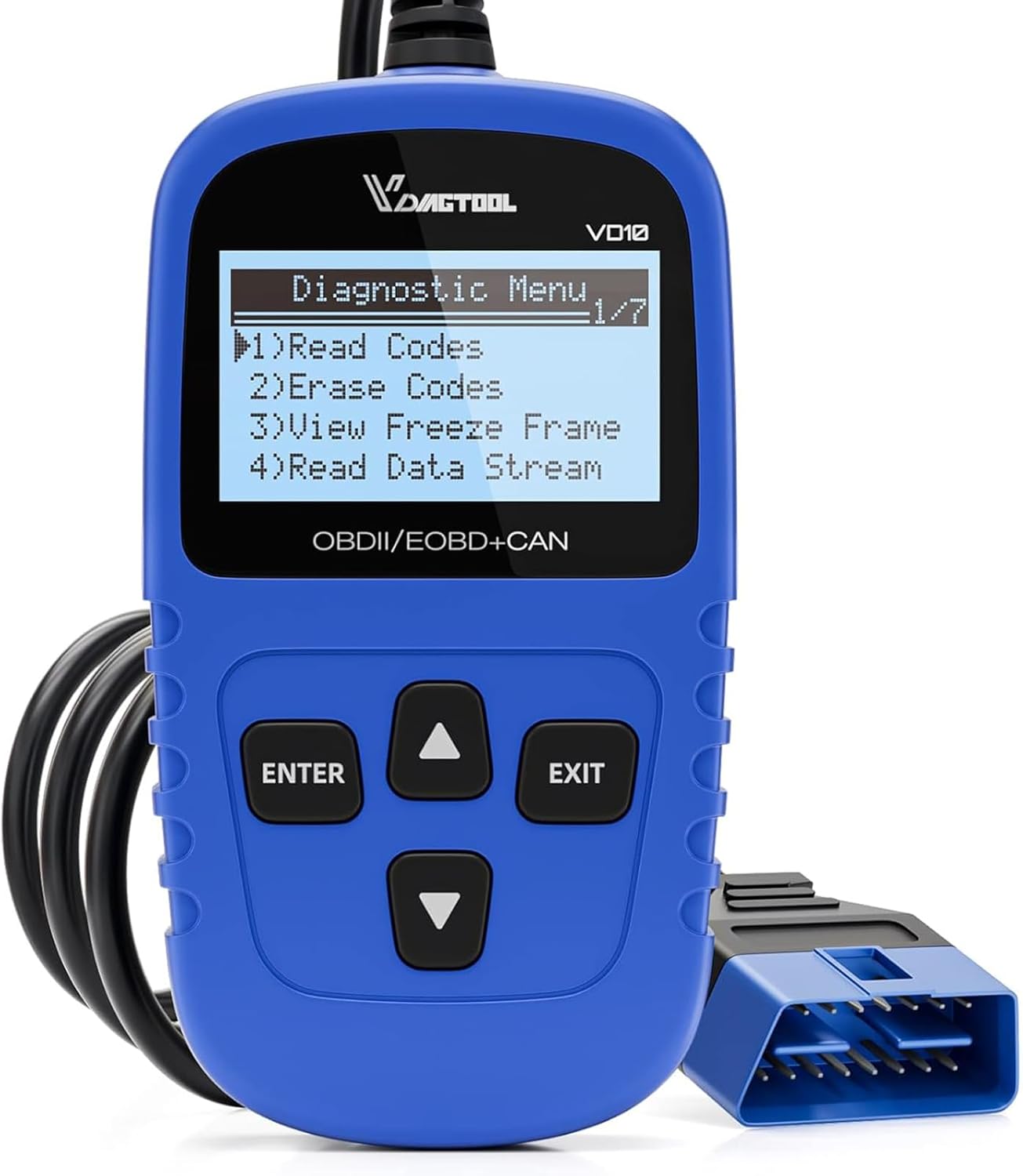 VD10 OBD2 Scanner: Code Reader, CEL Reset, Freeze Frame & I/M Readiness for All OBDII Cars