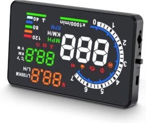 Heads Up Display for Cars, 5.5 Inch Digital Speedometer with OBD Function for All Vehicles