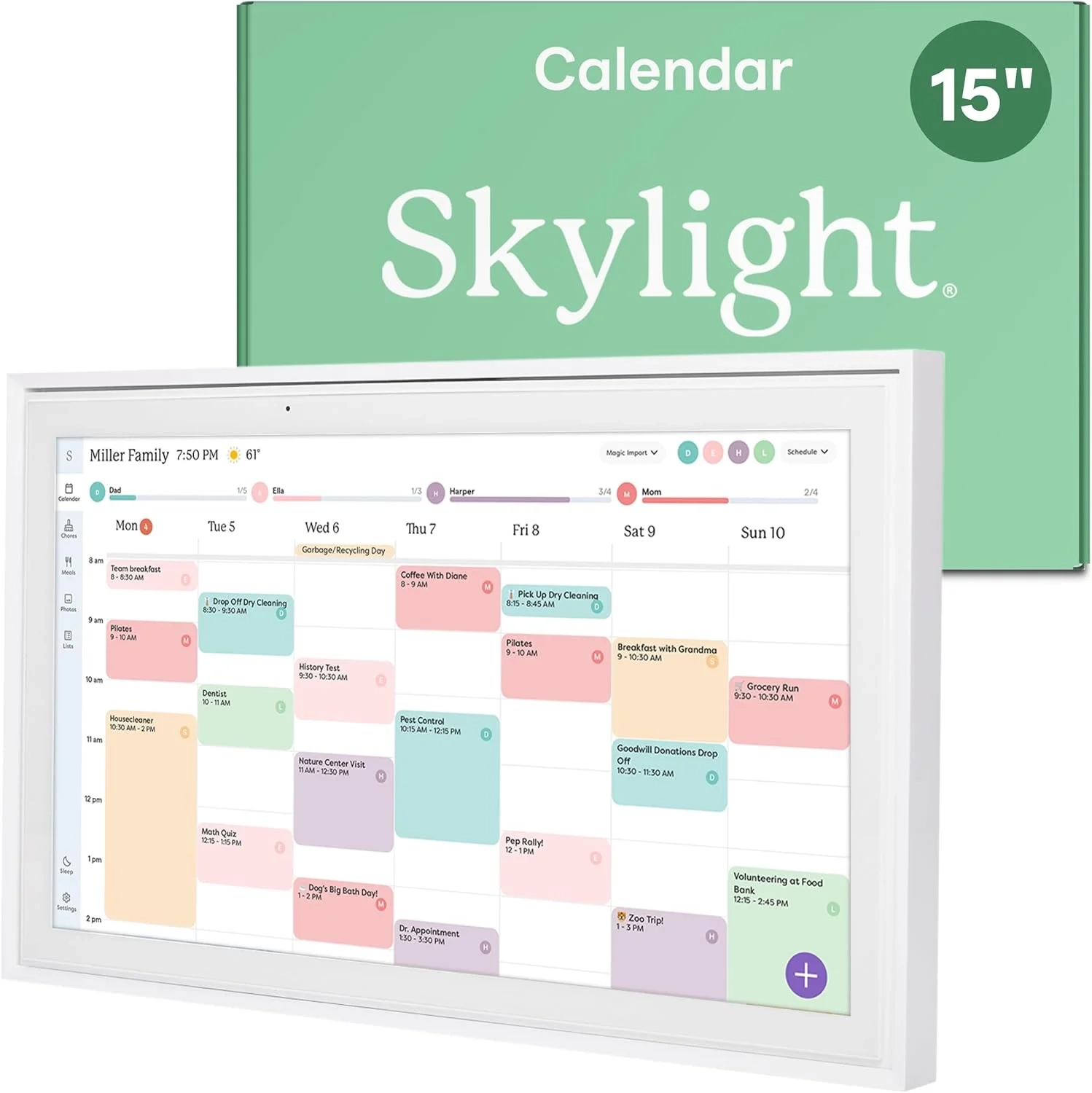 Best Smart Wall Calendar: 15" Touchscreen Family Planner