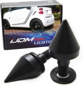 iJDMTOY Matte Black Bumper Protector Spikes Guards for 2007