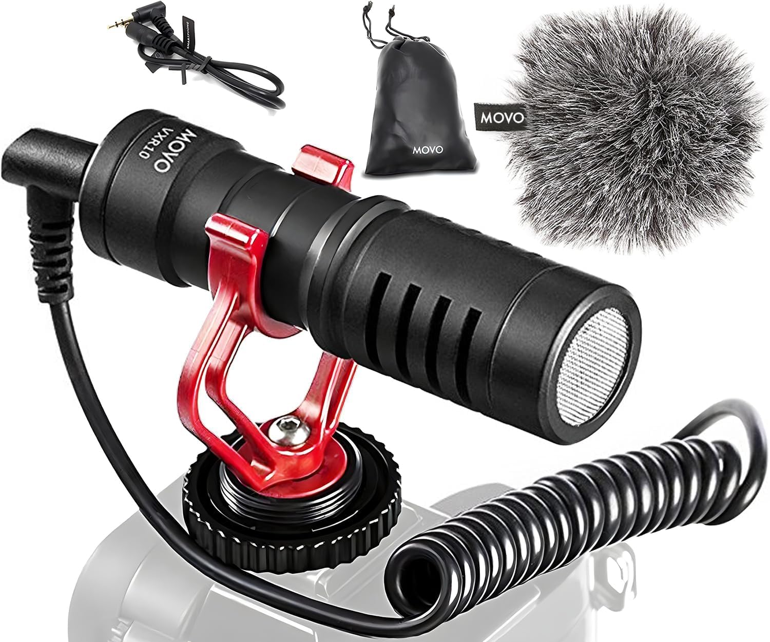 Movo VXR10 Universal Shotgun Microphone for Camera, DSLR, iPhone, Android - Compatible with Canon, Nikon, Sony