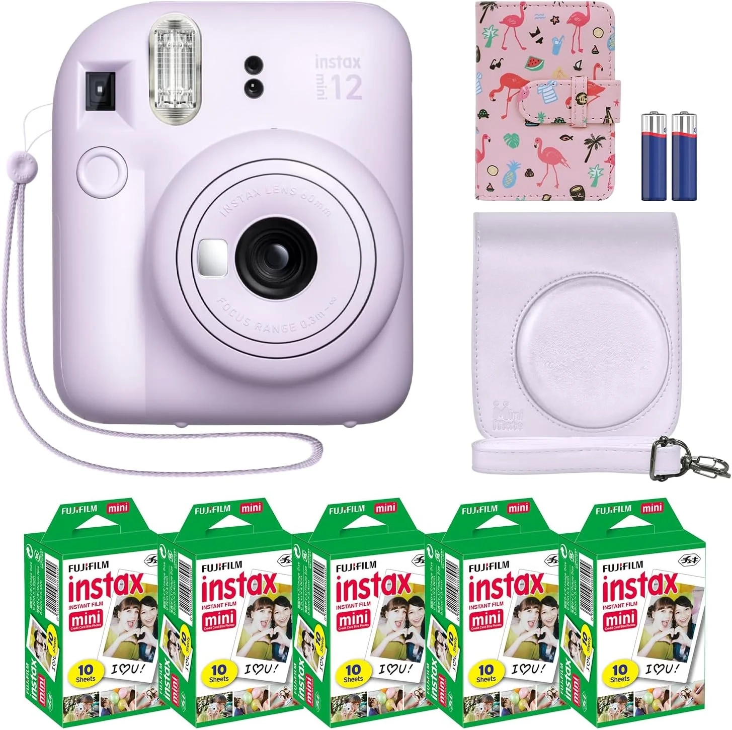 Fujifilm Instax Mini 12 Bundle with Case, Film & Album