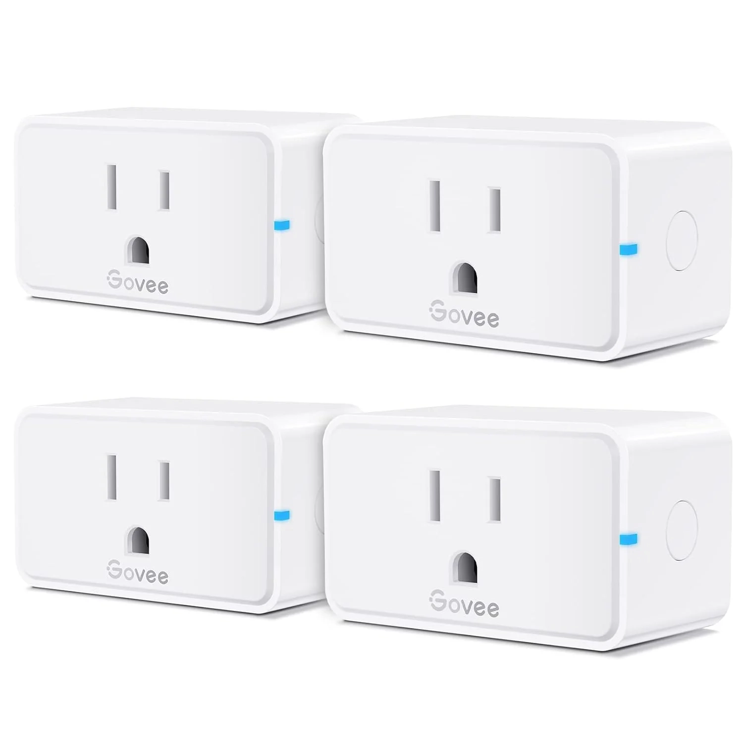 Govee Smart Plug 15A, WiFi Bluetooth Outlets 4 Pack Work with Alexa and Google Assistant, WiFi