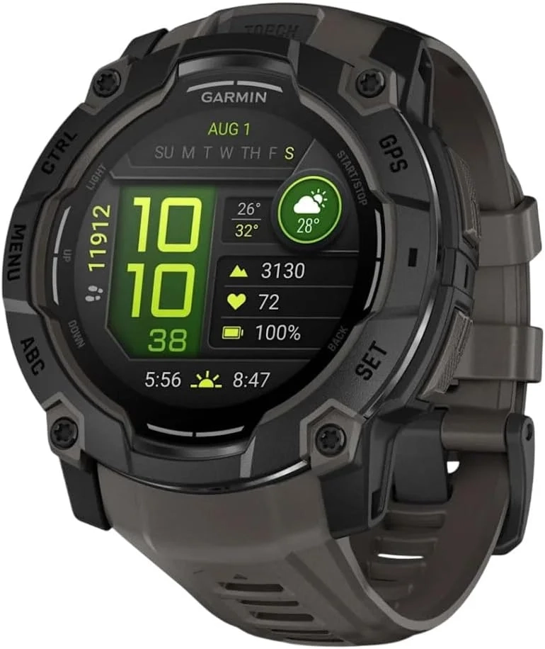 Garmin Instinct 3 AMOLED GPS Smartwatch With Rugged Metal Bezel