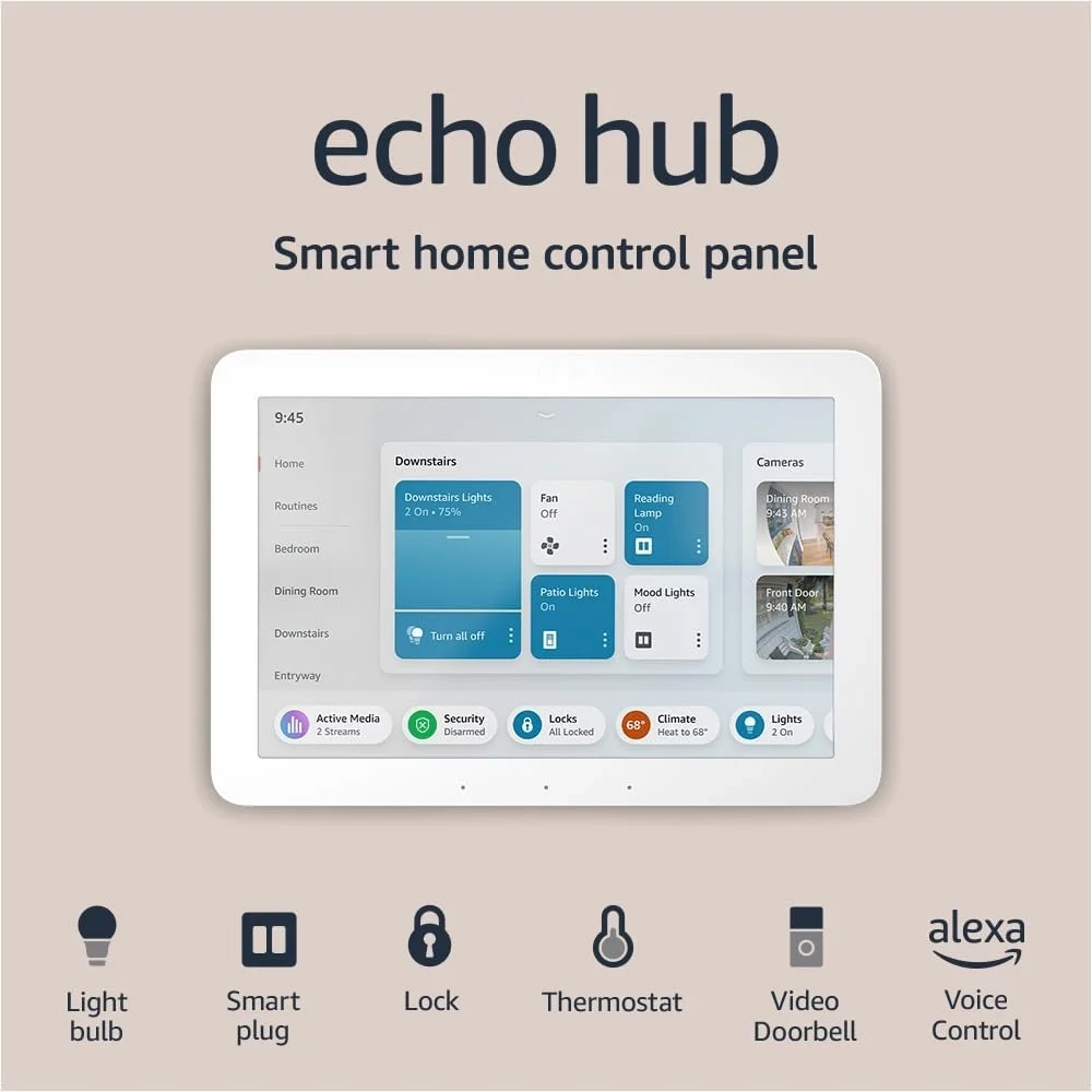Amazon Echo Hub, 8 smart home control panel with Alexa+ Early Access, Compatible with thousands of