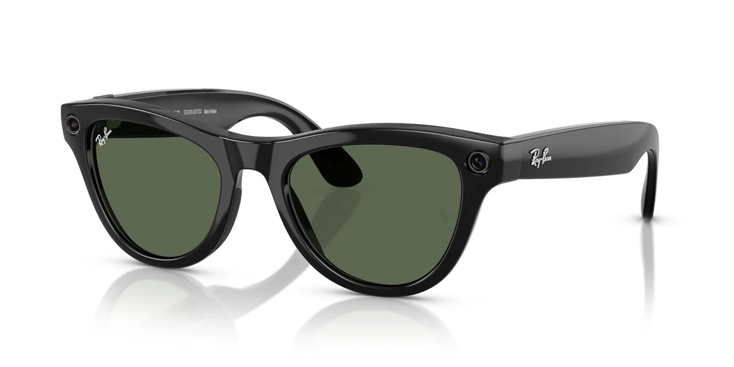 Ray-Ban Meta (Gen 1), Skyler, Shiny Black | Smart AI Glasses for Men, Women  12 MP Ultra-Wide