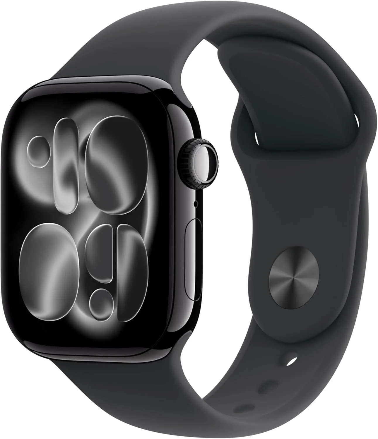 Apple Watch Series 11 [GPS 42mm] Smartwatch with Jet Black Aluminum Case with Black Sport Band -