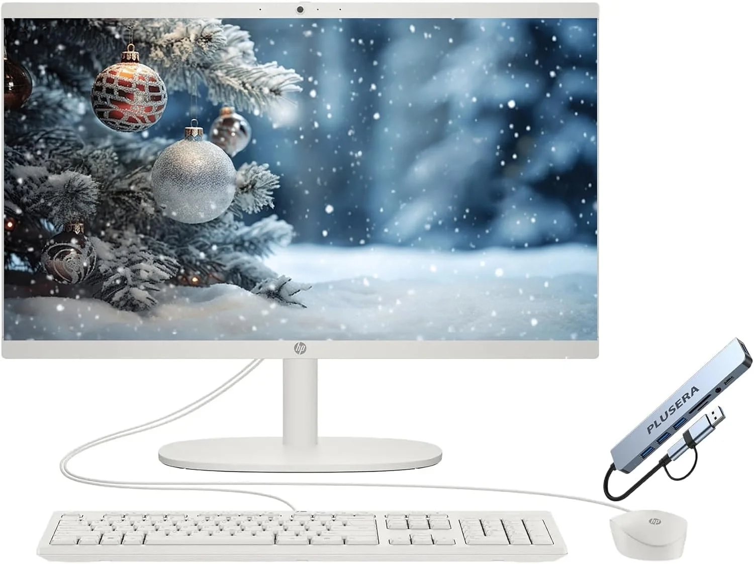 HP 21.5" FHD All-in-One Desktop Computer, 32GB RAM 1.2TB Storage (1TB SSD + 256GB Docking Station