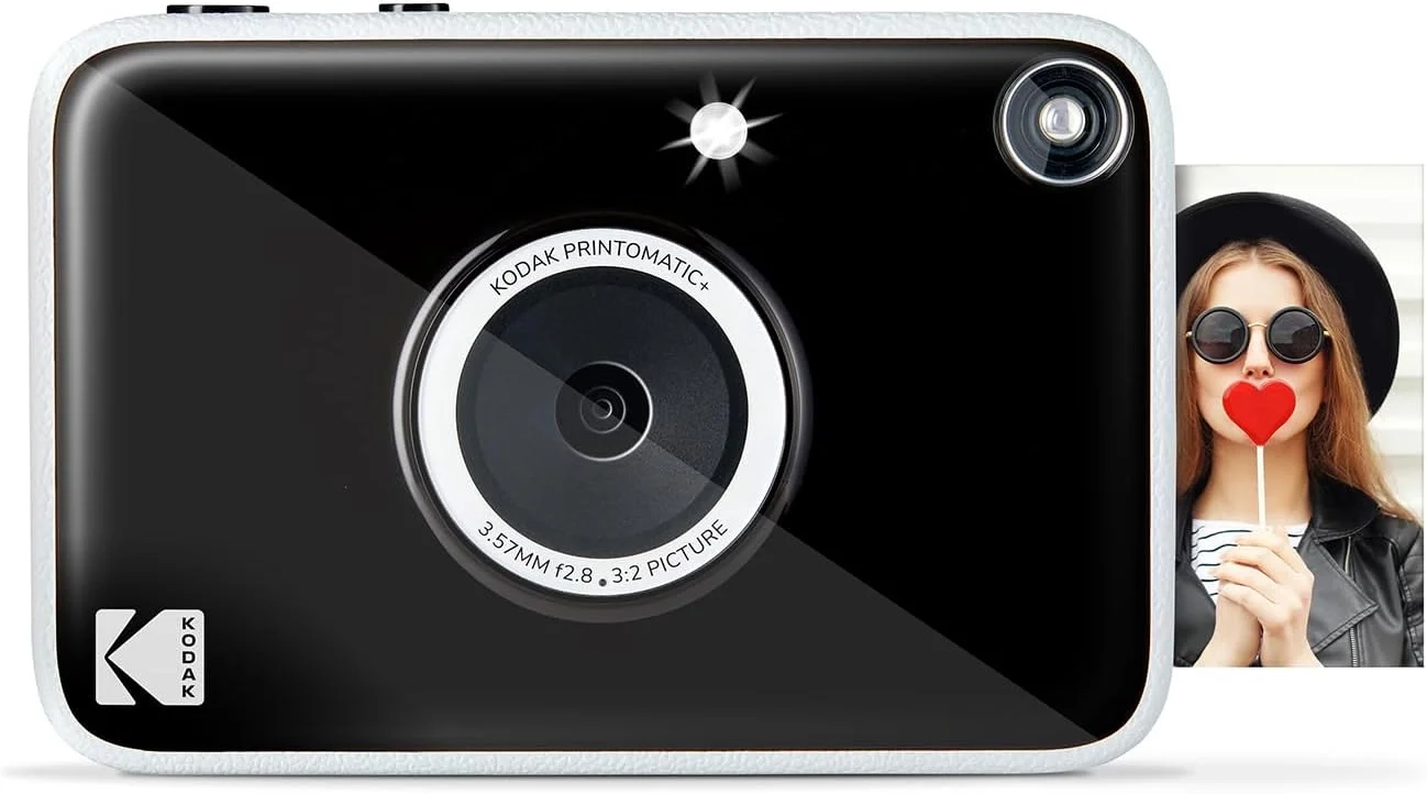 Kodak Printomatic+ Instant Print Digital Camera (Black) 10MP Portable Camera with Interactive RGB