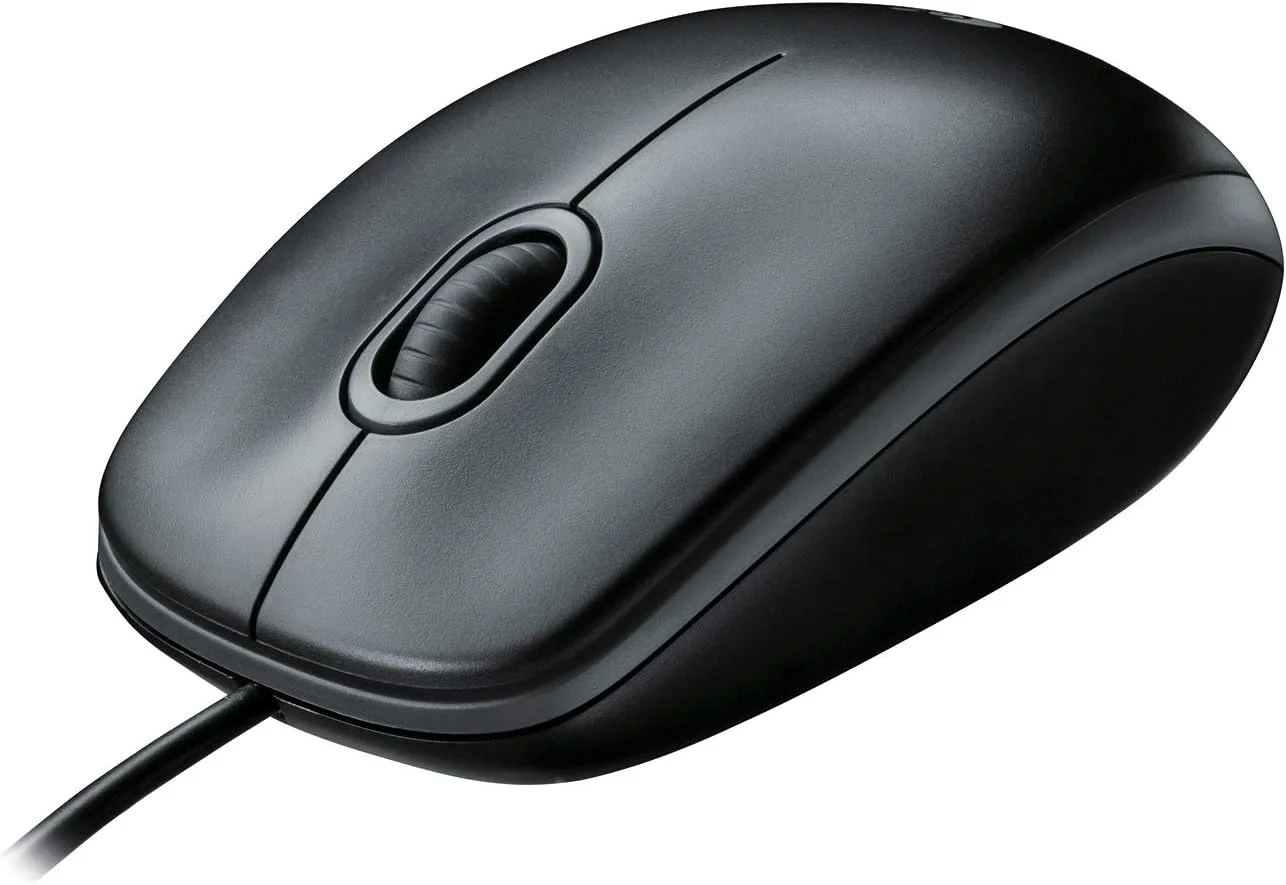 Logitech B100 Wired USB Mouse for Computer and Laptop, Corded Right or Left Hand Use