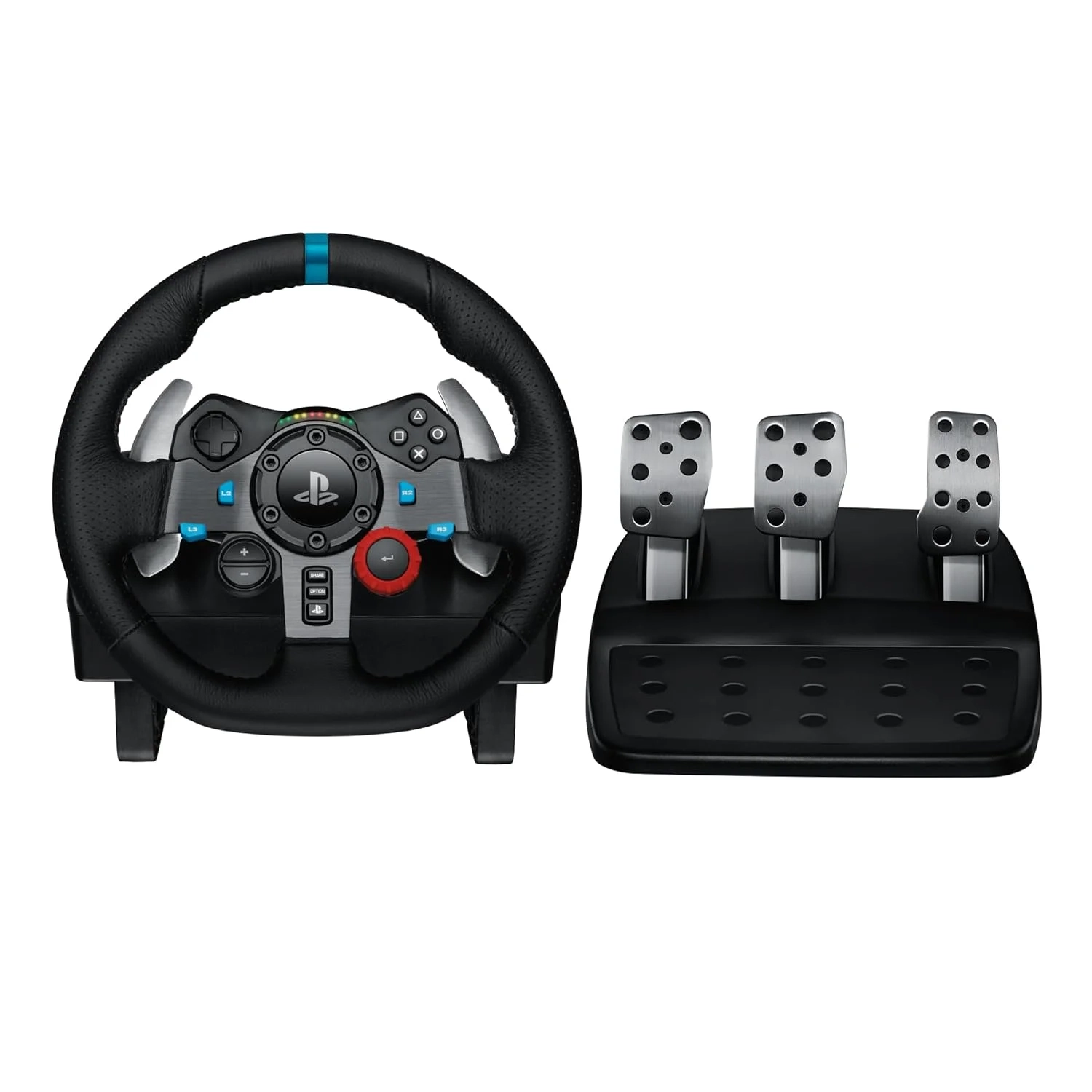 Logitech G29 Driving Force Racing Wheel and Floor Pedals, Real Force Feedback, Leather Steering