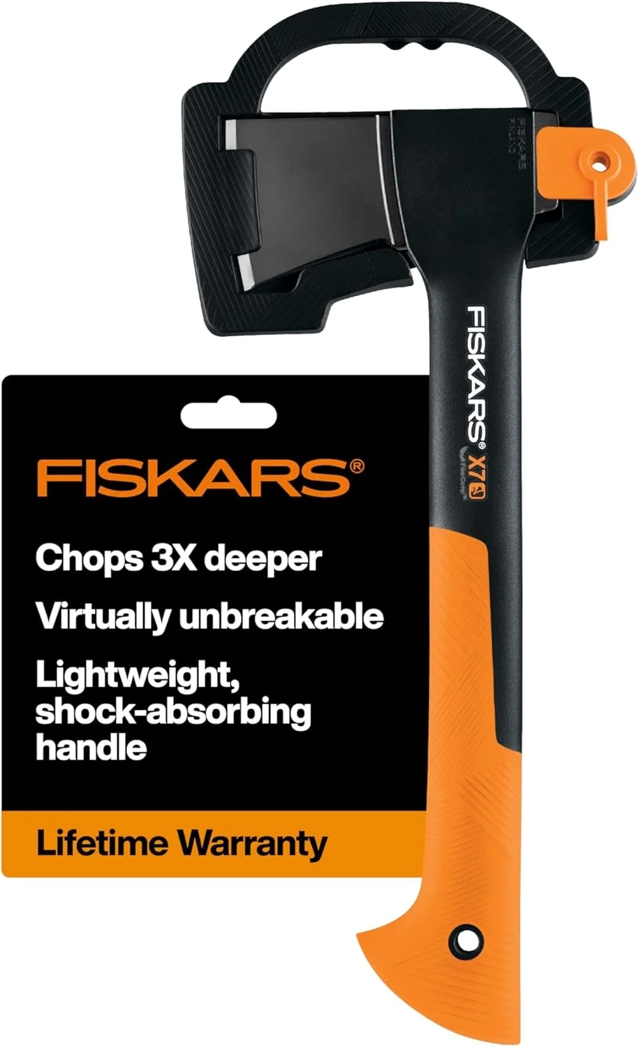 Fiskars X7 Hatchet Lightweight Wood Splitter for Small to Medium Size Kindling with Proprietary
