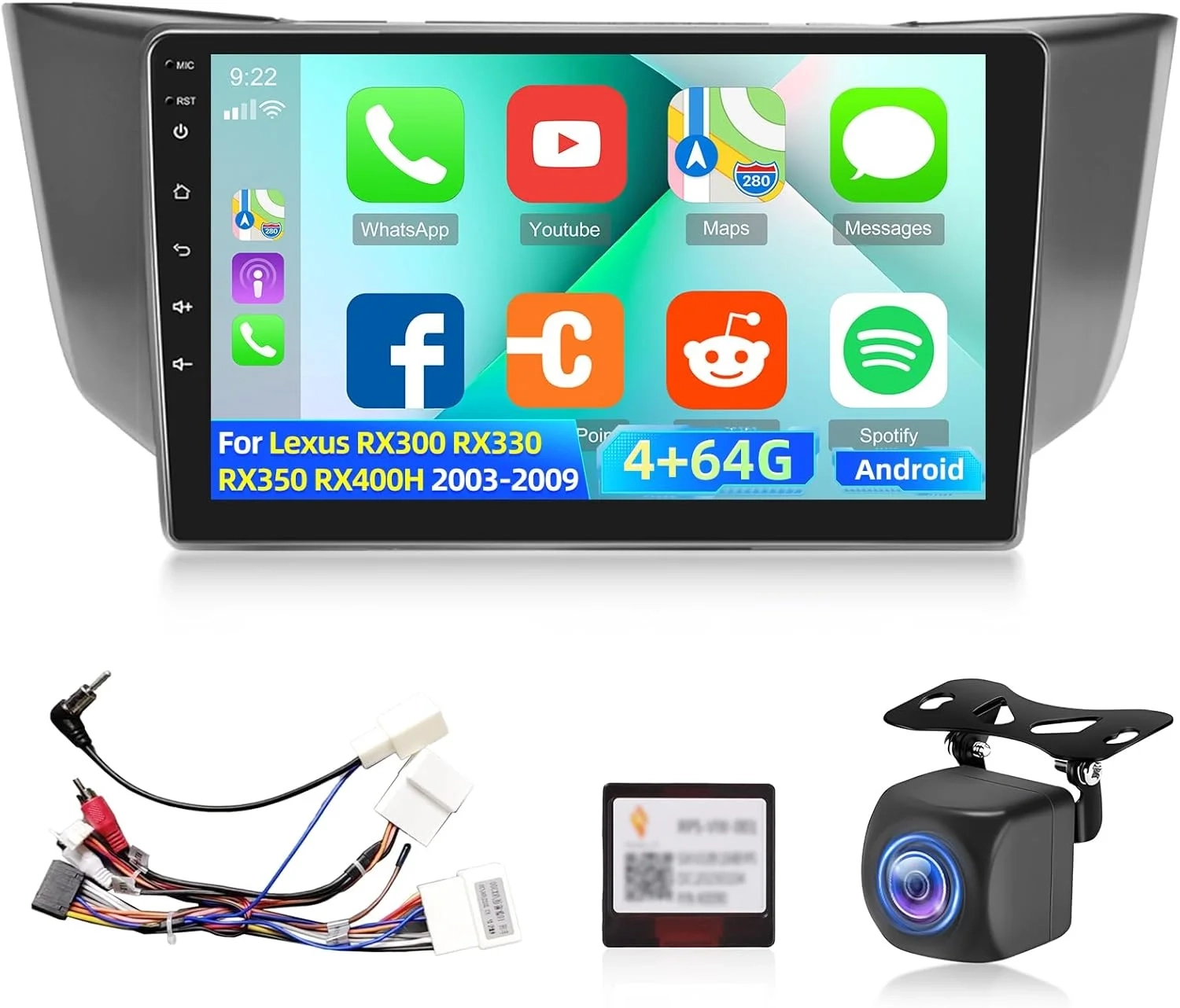 Qualcomm 8 Core Android Car Stereo for Lexus RX 2003-2009