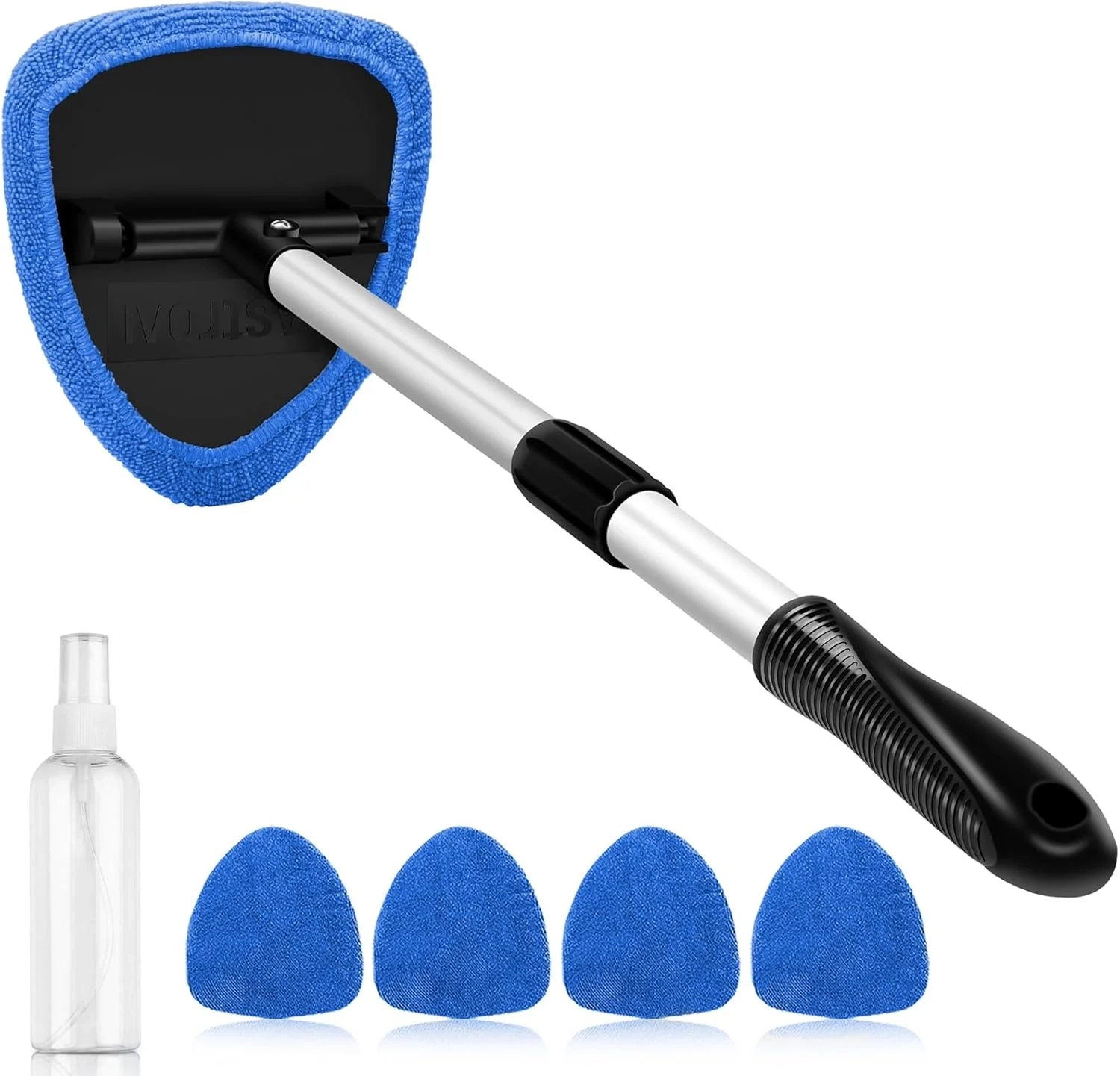 AstroAI Windshield Cleaner Tool, Car Interior Detailing Cleaning Kit with Extendable Handle and...