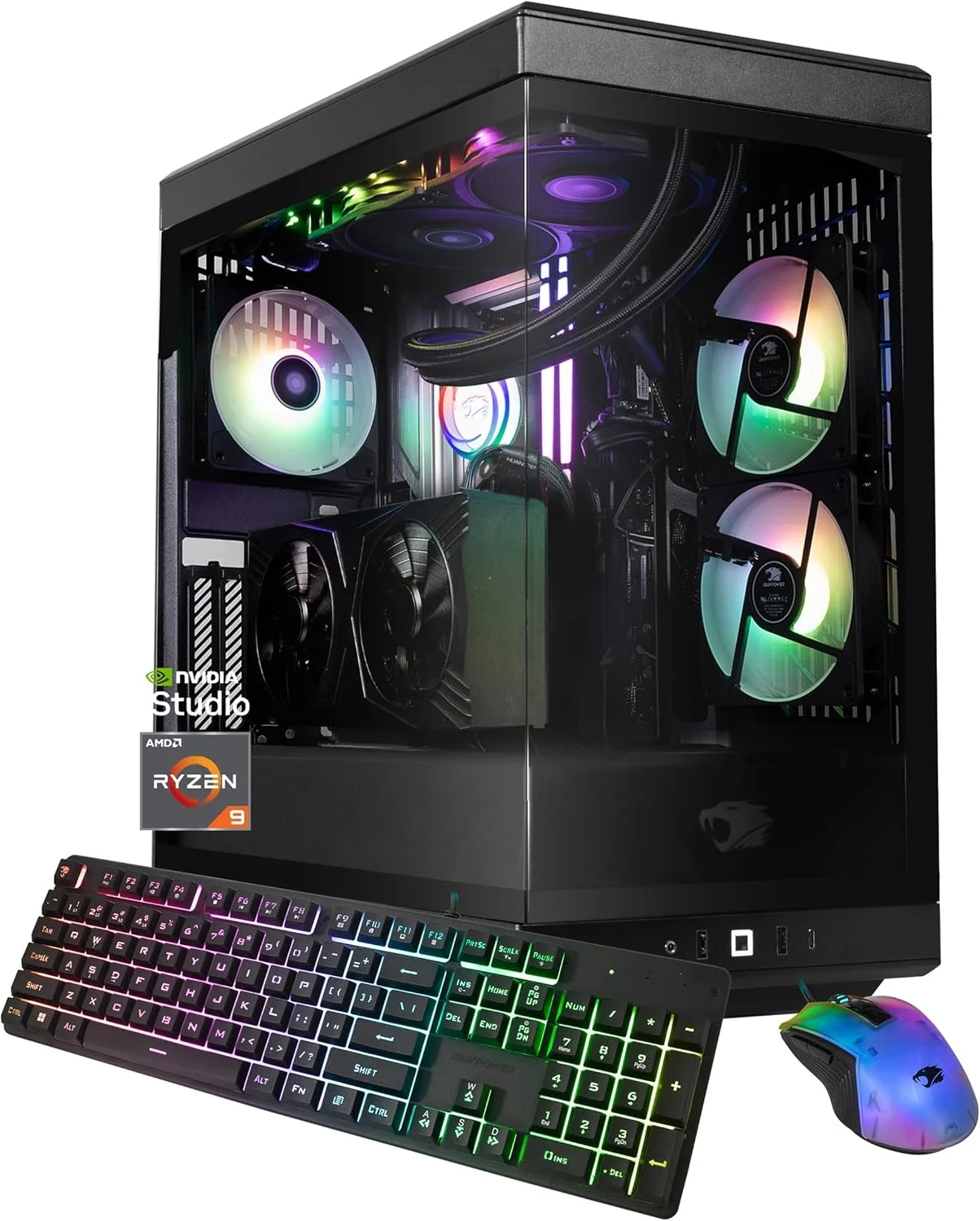 iBUYPOWER Y40 PRO Black Gaming PC Desktop Computer AMD Ryzen 9 7900X CPU, NVIDIA GeForce RTX...