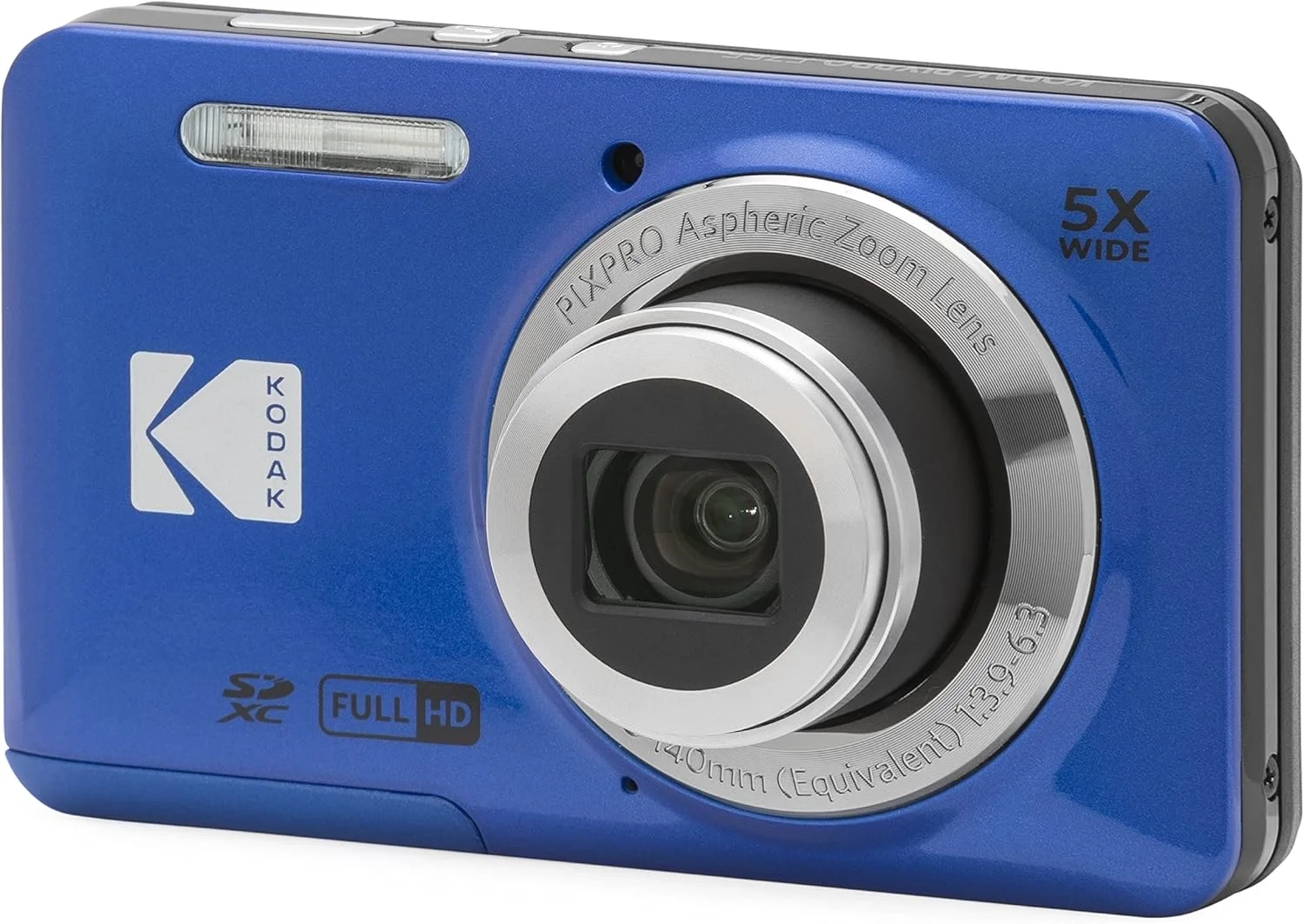 KODAK PIXPRO FZ55-BL 16MP Digital Camera 5X Optical Zoom 28mm Wide Angle 1080P Full HD Video Li-Ion