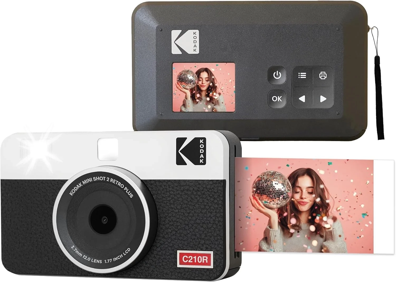 Kodak Mini Shot 2 Retro 4PASS 2-in-1 Instant Digital Camera and Photo Printer (2.1x3.4 inches) +...