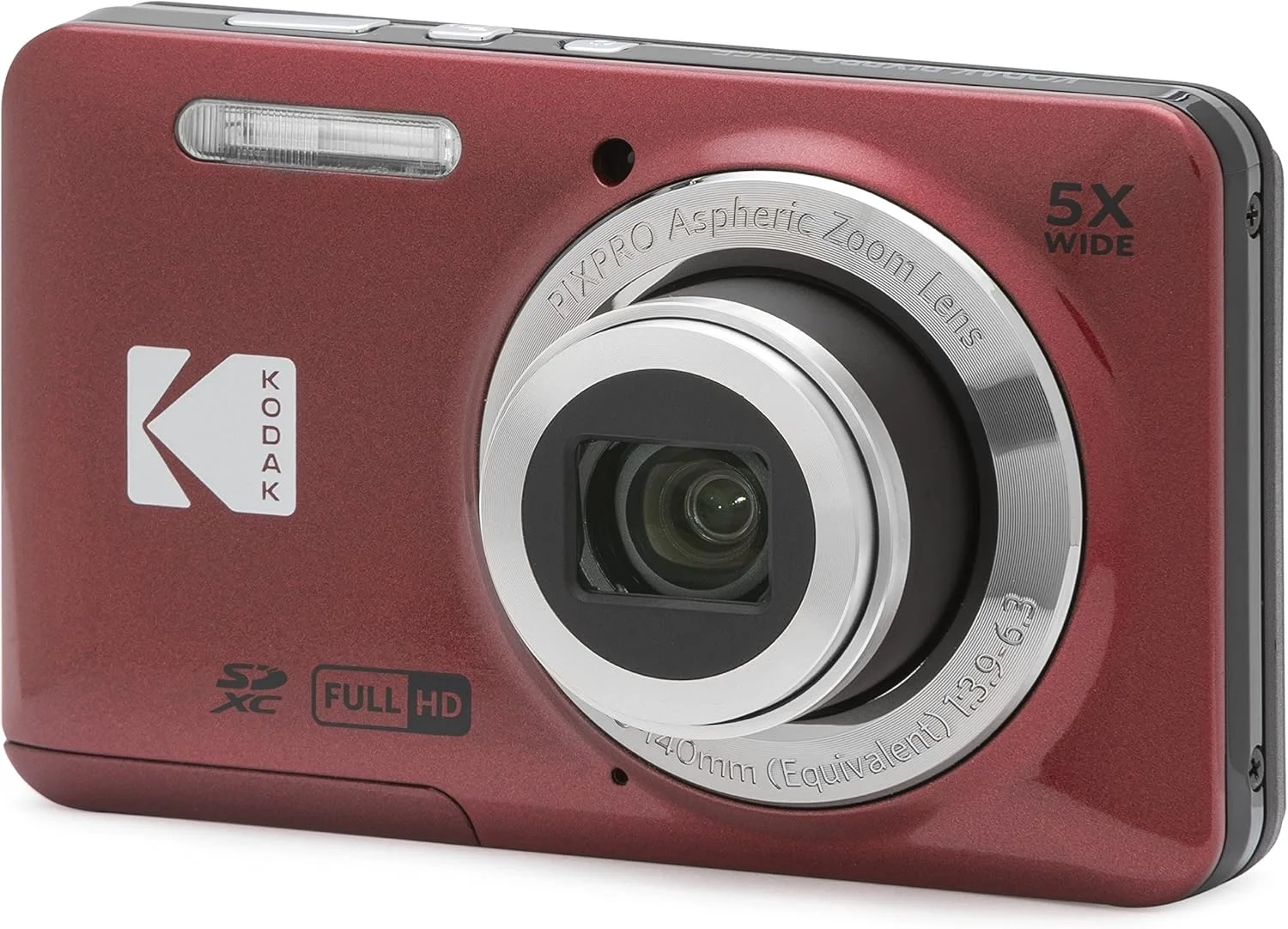 Kodak PIXPRO FZ55-RD 16MP Digital Camera 5X Optical Zoom 28mm Wide Angle 1080P Full HD Video...