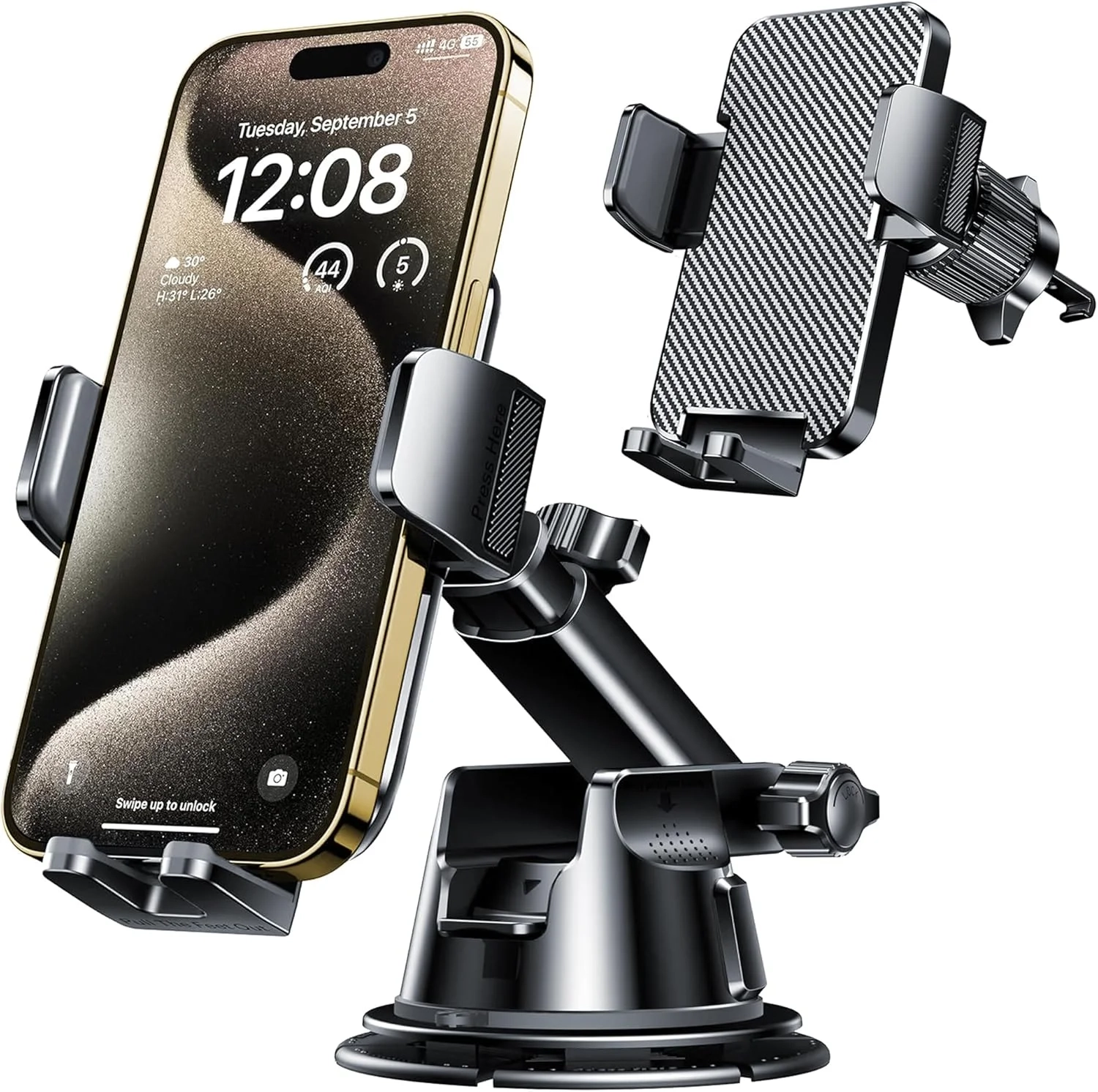 Qifutan Dash Mounted Holders Phone Holders for Your Car Phone Mount for Car Windshield Dashboard