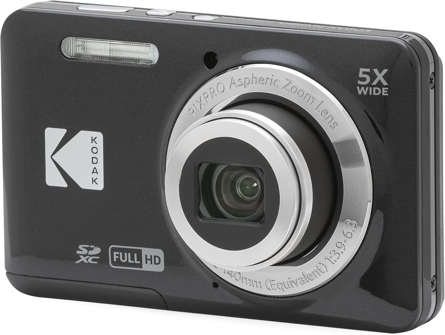 KODAK PIXPRO FZ55-BK 16MP CMOS Sensor Digital Camera 5X Optical Zoom 28mm Wide Angle 1080P Full HD